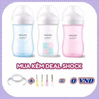 (Mẫu mới) Bình sữa Avent Natural núm ti mềm dung tích 125ml/260ml/330ml
