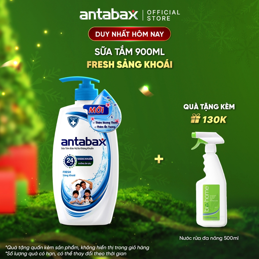 Sữa Tắm Bảo Vệ Da Kháng Khuẩn Antabax Fresh Sảng Khoái 900ml