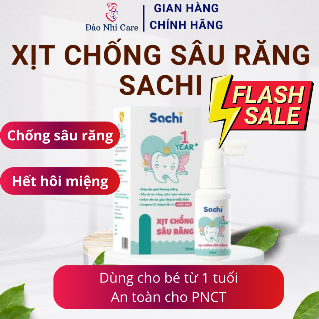 Xịt Chống Sâu Răng Cho Bé SACHI Giảm Hôi Miệng Mang Lại Hơi Thở Thơm Mát