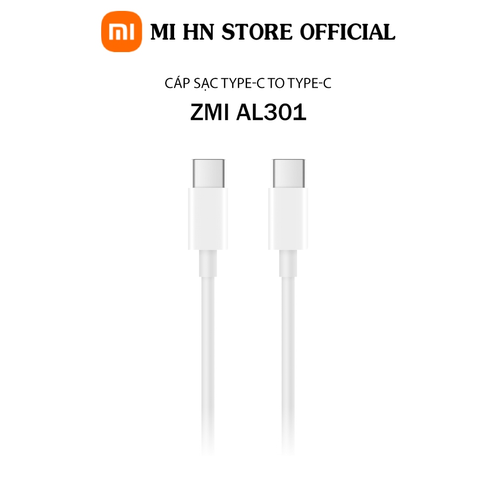 Cáp sạc Type C sang Type C Xiaomi ZMI AL301 1.5M, sạc nhanh 3A - Shop Mi HN Offical Store