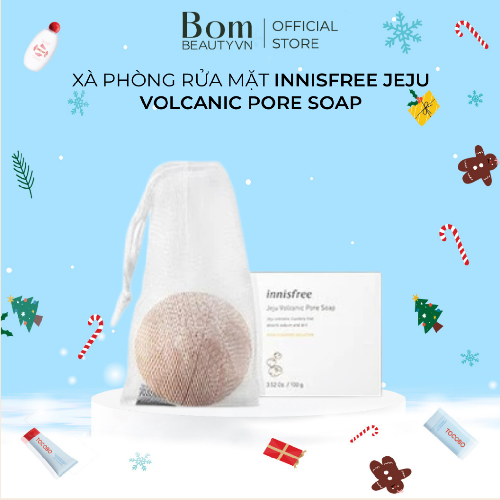 Xà Phòng Rửa Mặt Innisfree Jeju Volcanic Pore Soap 100G(01/2025)