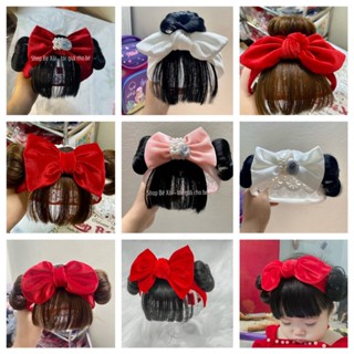 [Mới- 20 mẫu NHUNG] Turban tóc giả cho bé gái, turban nhung bé gái, băng đô tóc giả cho bé gái