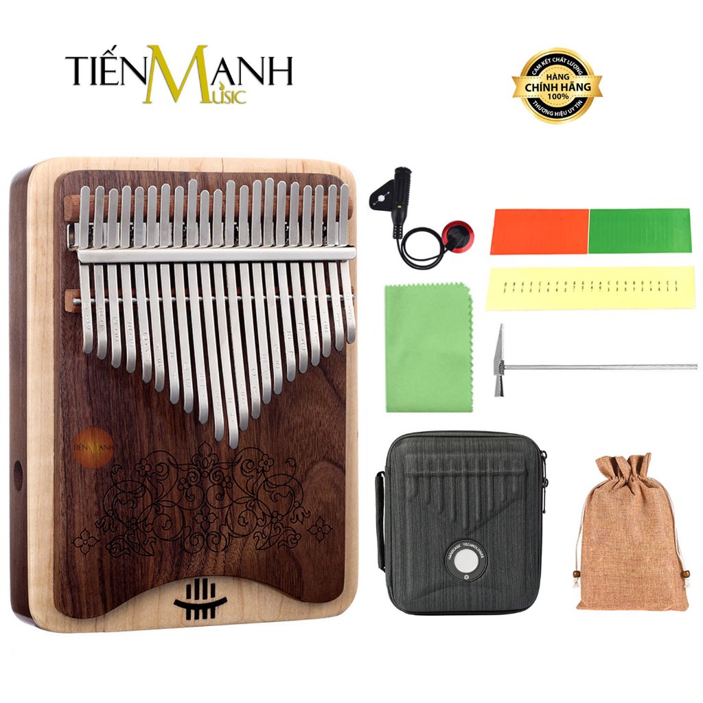 [Chính Hãng] Đàn Kalimba 21 Phím Hluru KZ21-BlackWalnut - Nhạc Cụ Tiến Mạnh Music KZ21