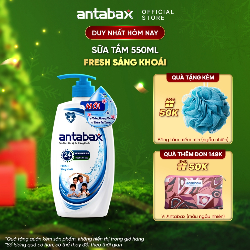 Sữa Tắm Bảo Vệ Da Kháng Khuẩn Antabax Fresh Sảng Khoái 550ml
