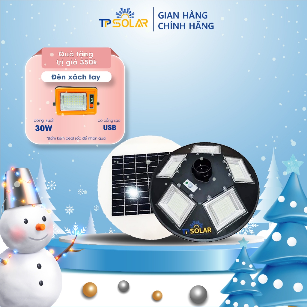 Đèn Sân Vườn Năng Lượng Mặt Trời TPSolar TP-U250 Công Suất 250W Cảm Biến Chuyển Động, Chống Nước IP65