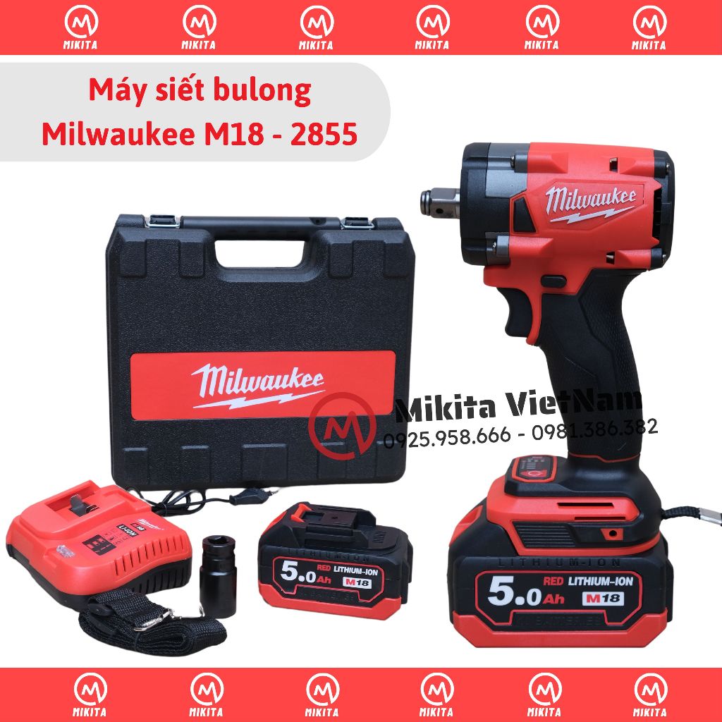 Máy siết ốc bulong MILWAUKEE M18 2855 lực siết 480Nm