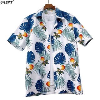 Áo sơ mi đi biển, bộ đồ đôi hoa quả hoạ tiết nam nữ quan ao hawaii Kate Thái- PUPT