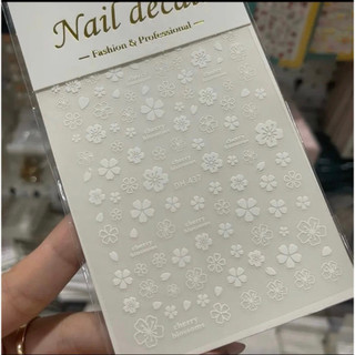Sticker hoa dán móng 3d, miếng dán móng tay hình hoa