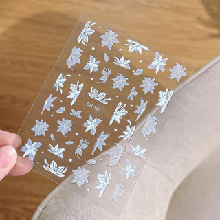 Sticker hoa dán móng 3d, miếng dán móng tay hình hoa