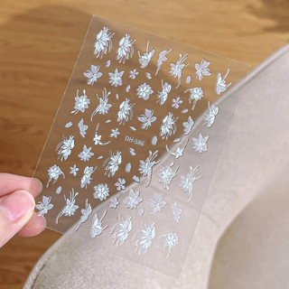 Sticker hoa dán móng 3d, miếng dán móng tay hình hoa