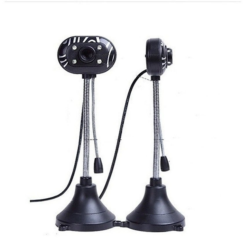 Webcam 4 đèn Rõ Nét Có Micro Chân Cao