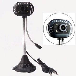 Webcam 4 đèn Rõ Nét Có Micro Chân Cao