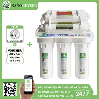 Máy lọc nước Nano Geyser ECO 8, Giữ lại khoáng chất, Không điện, không nước thải