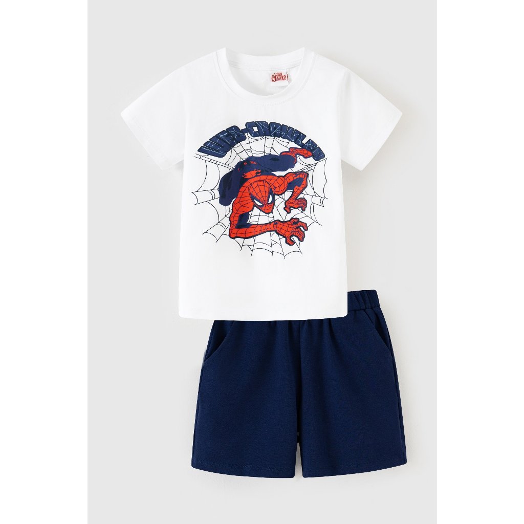 Bộ quần áo bé trai Spider Man và Marvel Rabity bộ thun siêu nhân anh hùng 5596