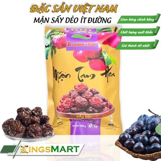 Mận sấy dẻo nguyên hạt - thương hiệu mận mộc châu - đặc sản sơn la - túi 200g - kingsmart