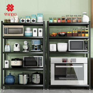 [Freeship] Kệ Để Đồ VANDO Inox 304 Phủ Lớp Sơn Đen Kệ Nhà Bếp Đa Năng Có Bánh Xe, Đựng Đồ Nồi Cơm Điện, Lò Nướng