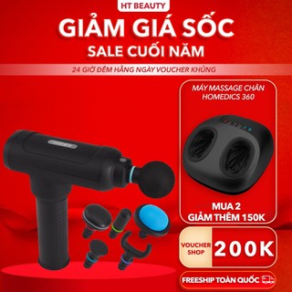 Súng massage trị liệu cầm tay nóng&lạnh Homedics HHP-810 HTBeauty massage toàn thân với 6 đầu massage chuyên sâu