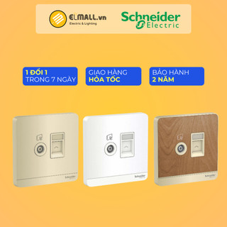 Ổ cắm TV, mạng, điện thoại liền bộ, đế vuông cao cấp Schneider AvatarOn - ELMALL