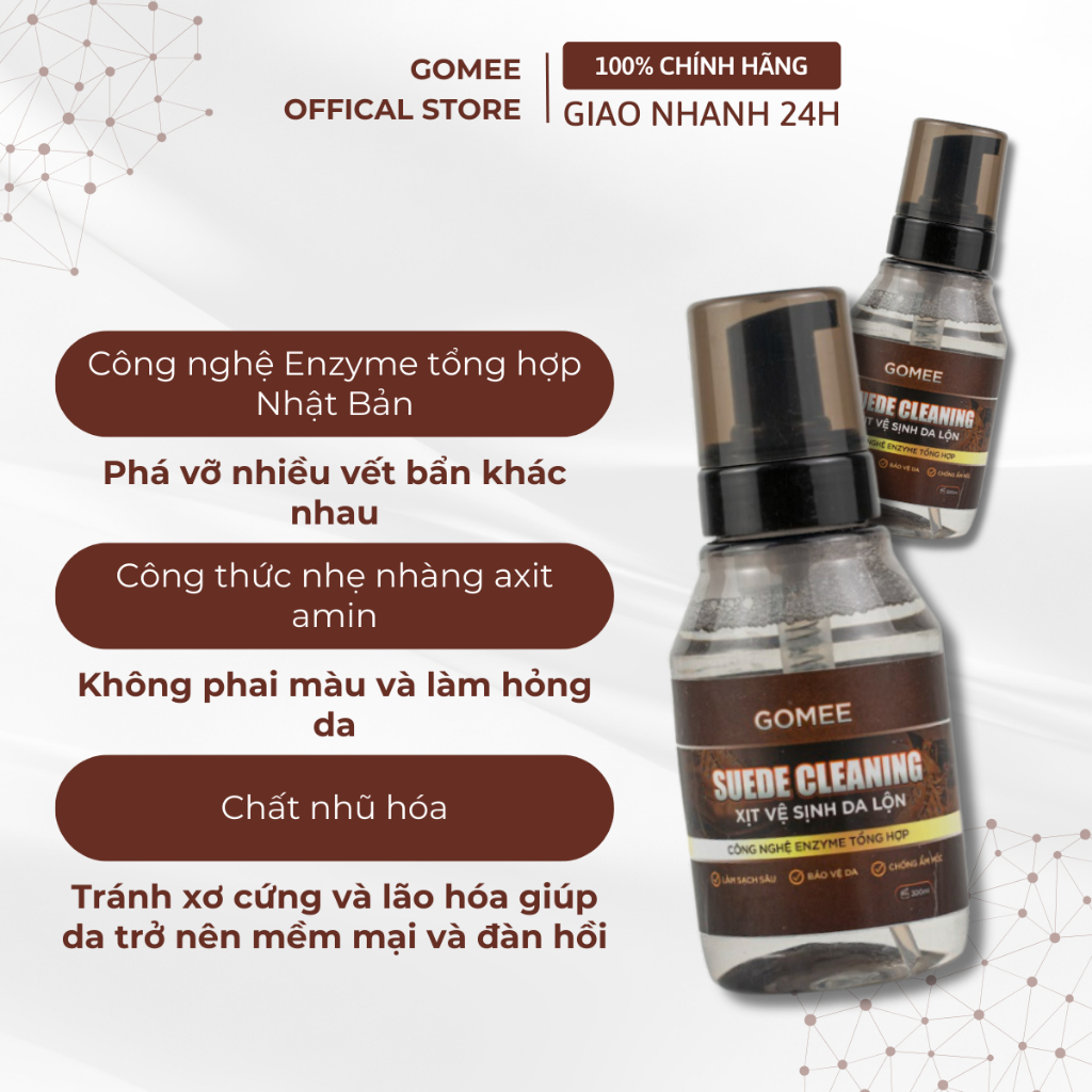 Chai Xịt Tạo Bọt Vệ Sinh Giày, Phục Hồi Giày Da Lộn GOMEE (300ML)