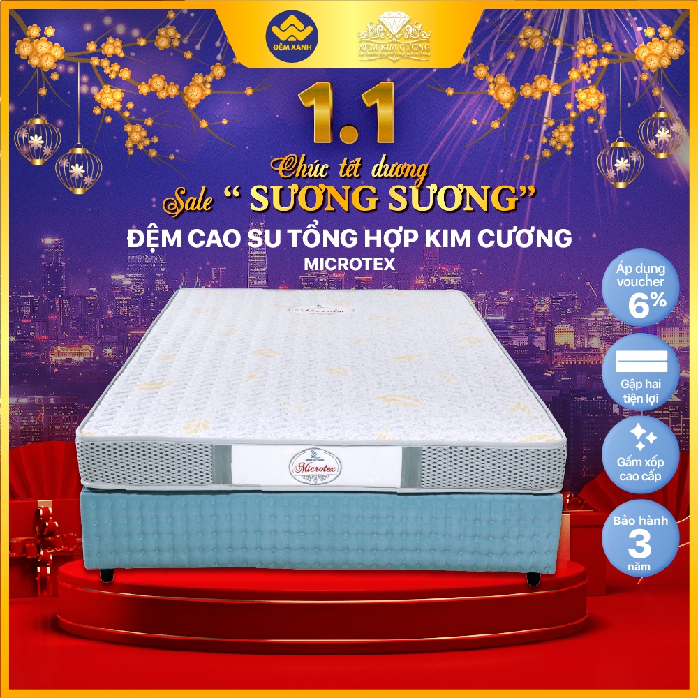 Đệm cao su Tổng hợp Kim Cương Microtex