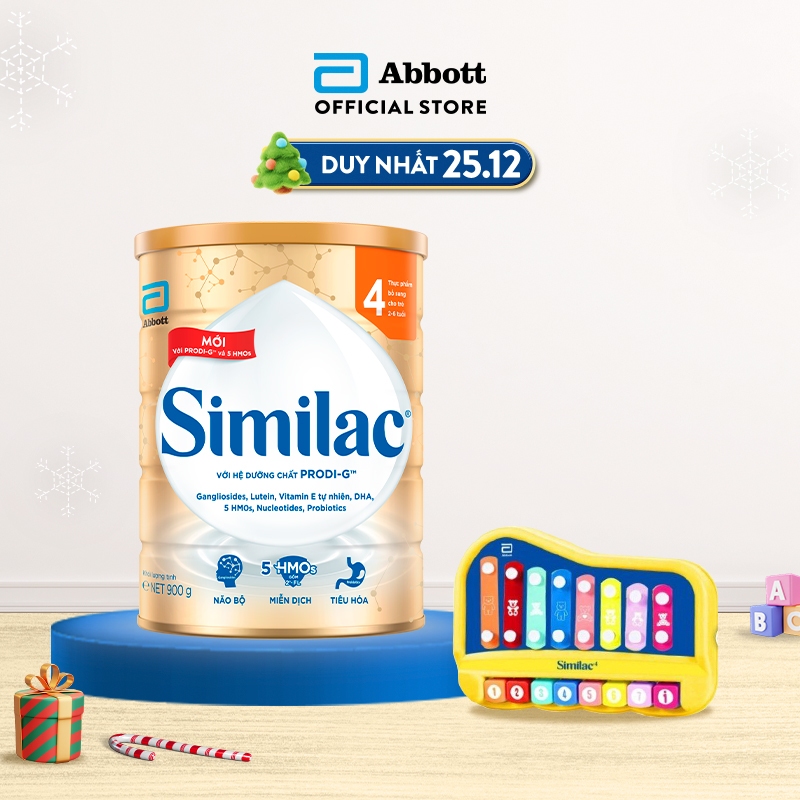 Sữa bột Similac 4 900g/lon Dinh Dưỡng 5G Mới