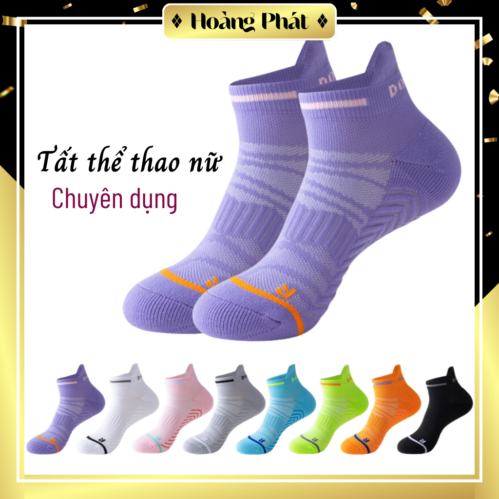 Tất Vớ Thể Thao Nam Nữ Cổ Ngắn Chống Trơn Trượt Nhiều Màu Chuyên Dụng Cho Chạy Bộ, Đạp Xe, Đá Bóng, Tập Gym, Bóng Rổ