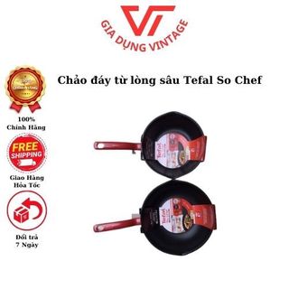 Chảo đáy từ lòng sâu chống dính cao cấp 24cm 28cm - Tefal So Chef