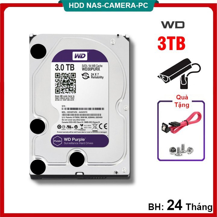 Ổ Cứng HDD 3TB | 2TB | 1TB đầu ghi Camera, Máy tính PC, NAS - Bảo hành 1 đổi 1