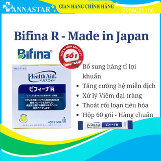 Đại tràng - bifina nhật bản, loại r hộp 60 gói hỗ trợ điều trị hiệu quả viêm đại tràng cấp và mãn tính