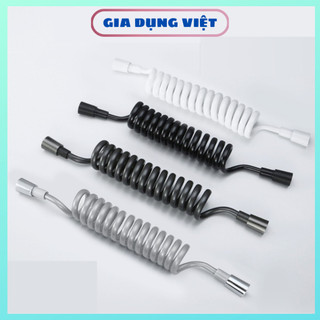 Dây xịt vệ sinh lò xo xoắn mềm 1,5m, dây nước lò xo chất liệu Nhựa PP  siêu bền tiết kiệm không gian nhà tắm