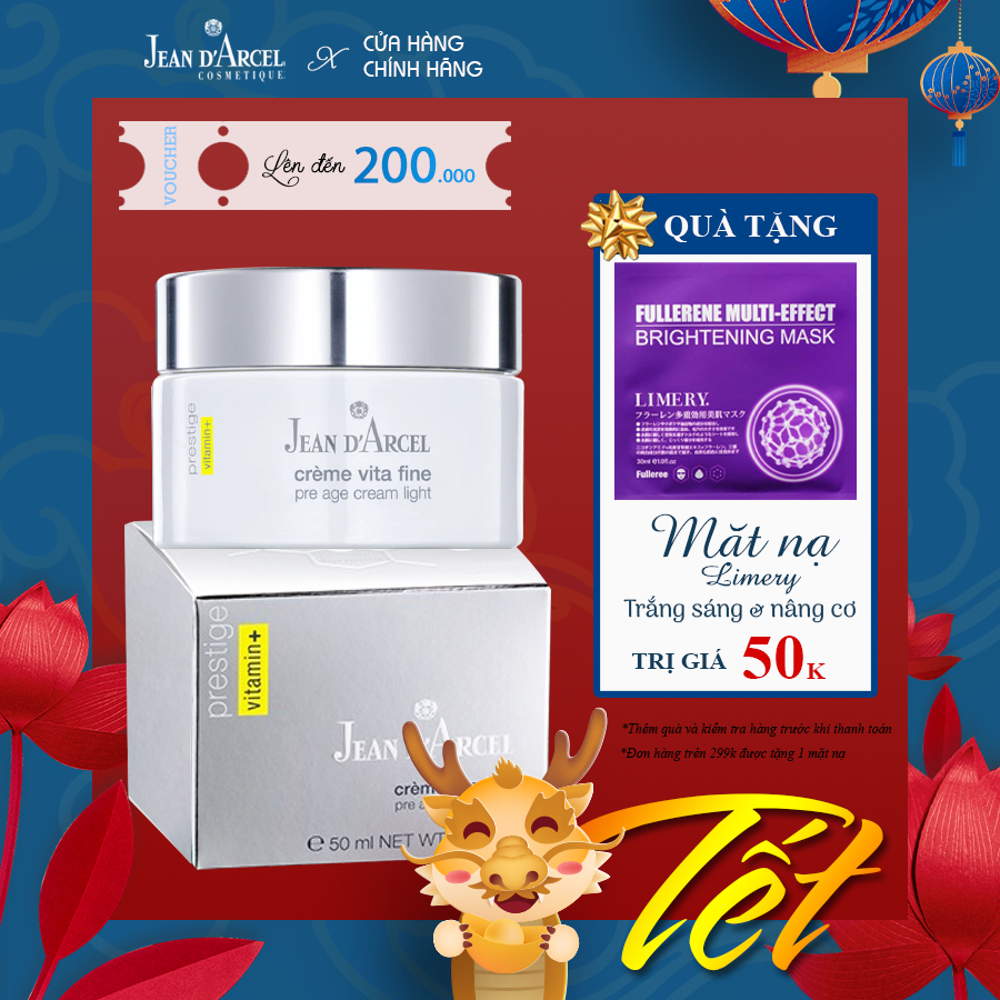 Kem dưỡng làm trắng sáng da, ngăn ngừa lão hóa sớm Jean D'Arcel - Pre-age Cream Light - J76
