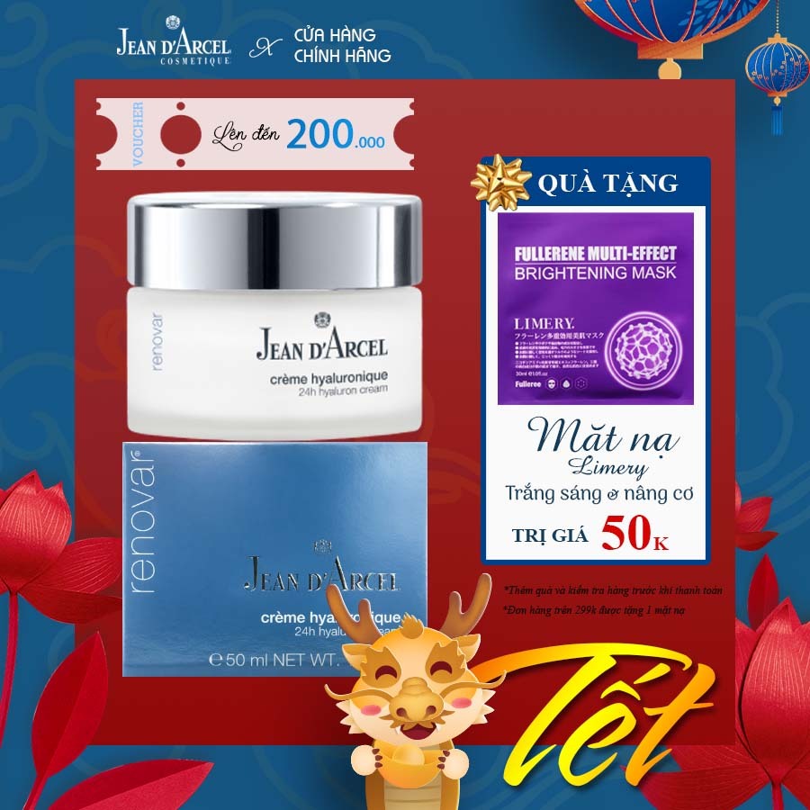 Kem dưỡng Hyaluron 24h Jean D'arcel giúp căng bóng và giảm nếp nhăn