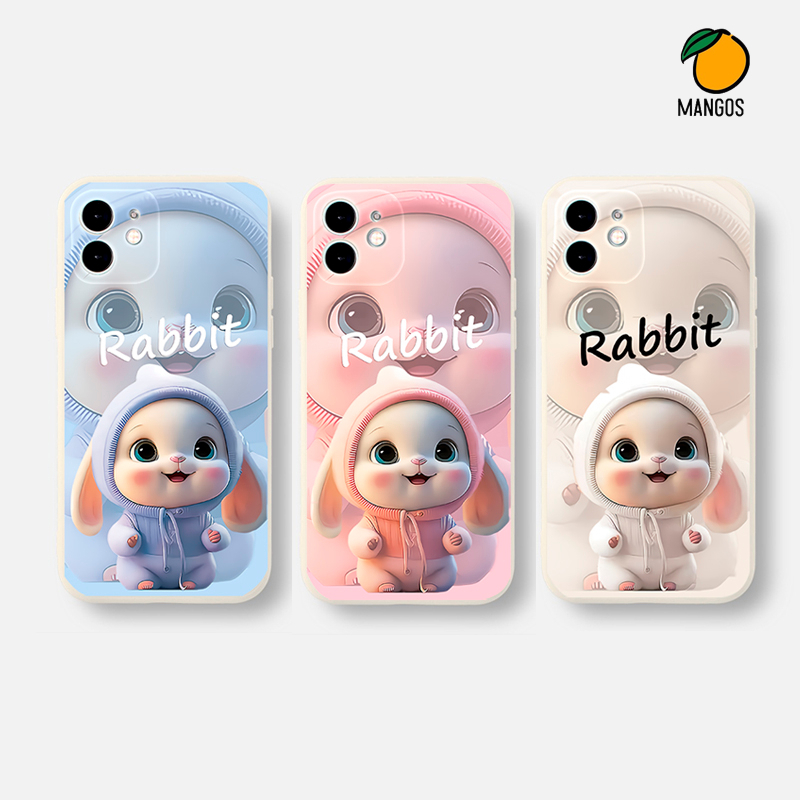 Ốp lưng iphone Rabbit cho máy iphone 6 7 8 Plus X Xr XsM 11 12 13 14 15 ProMax MangoOvil OM15