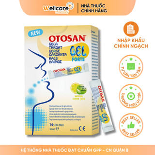 Gel ngậm họng Otosan Throat Gel Forte [Chính hãng] – Hộp 14 gói, hỗ trợ giảm ho, kích ứng cổ họng ở người lớn và trẻ em