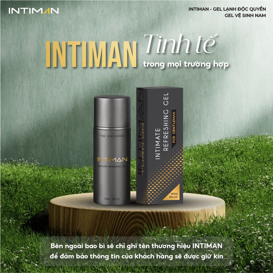 Dung Dịch Vệ Sinh Nam INTIMAN Daily Wash Turn On , Gel Lạnh Nano Sliver Kháng Khuẩn, Thơm Sâu 150ml