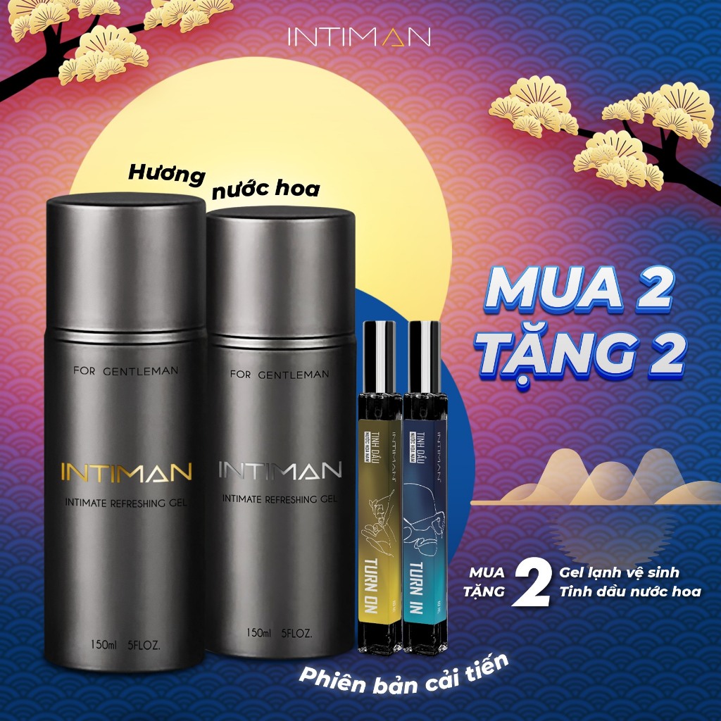 Combo Always 2 Dung Dịch Vệ Sinh Nam INTIMAN, Kháng Khuẩn, Thơm Sâu, Khử Mùi, Hương Nước Hoa Cao Cấp 150ml