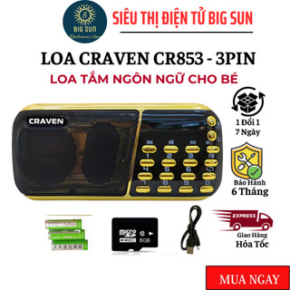 Loa thẻ nhớ Craven CR 836S✨CHÍNH HÃNG💥 Loa nghe pháp, máy nghe đọc kinh phật, học tiếng anh, thẻ nhớ, pin siêu khỏe