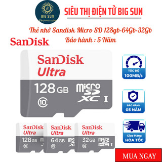 Thẻ nhớ 128GB/64GB/32GB Class10 Ultra chuyên dụng điện thoại, máy ảnh, camera, Bảo hành 5 năm