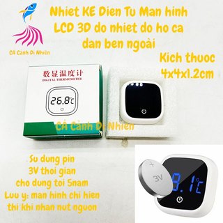 Nhiệt kế điện tử dán bên ngoài màn hình led 3d cho hồ cá mini