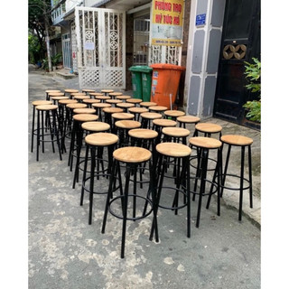 Ghế quầy bar chân sắt Cao 75 Ko Tựa