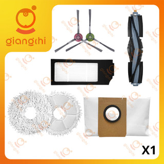 Phụ kiện robot hút bụi ecovacs deebot x1 omni, x1 turbo,t10 turbo, t10 omni, khăn lau,chổi cạnh, màng lọc, túi rác