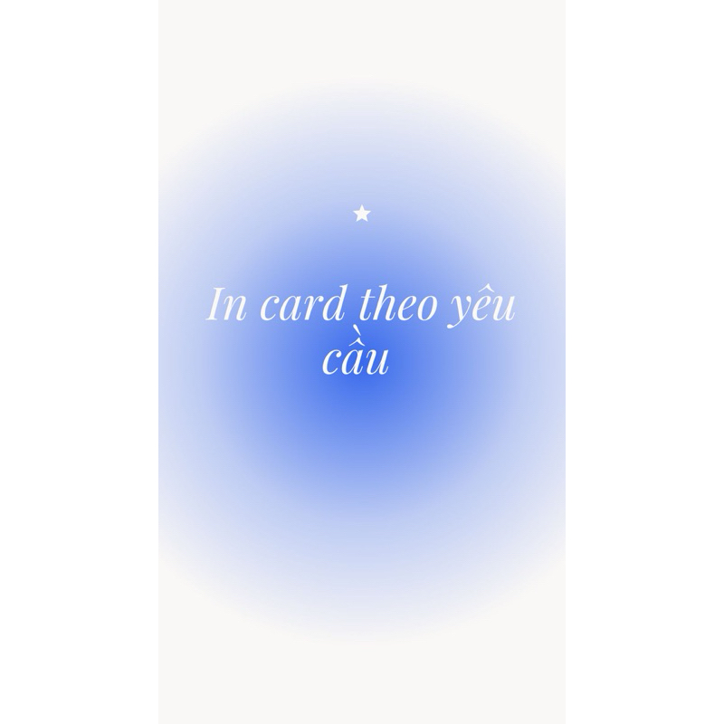 Nhận in card theo yêu cầu