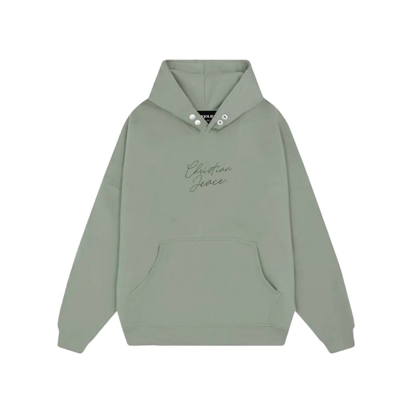 Áo hoodie nỉ bông Christian Jace unisex nam nữ form suông rộng có mũ
