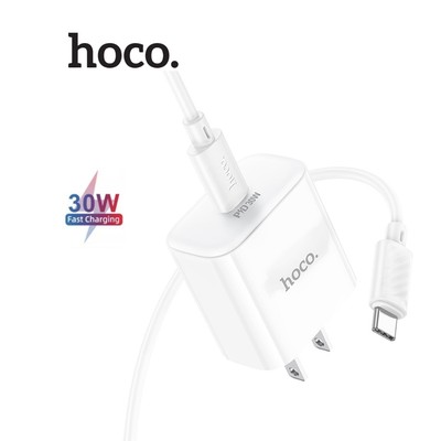 Bộ sạc nhanh PD30W Type-C to Type-C Hoco C76 Pro dùng cho Android/15/15pro/15promax/16/16plus/16pro/16promax,dài 1m