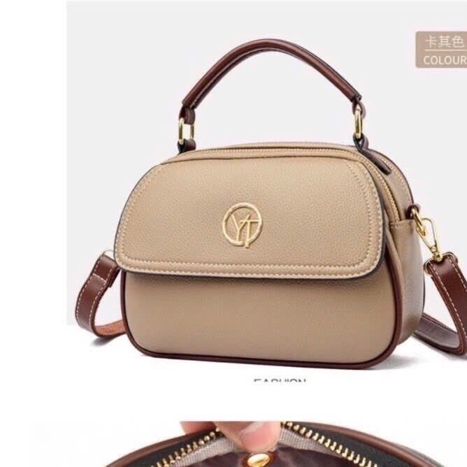 Túi xách nữ đeo chéo thời trang HOKOBI giá rẻ thiết kế khoá móc đen sang chảnh TDC148