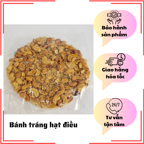🌟 Seavy Bánh Tráng Hạt Điều - Giòn Rụm Thơm Lừng Đặc Sản Nha Trang 🥜 - 250g