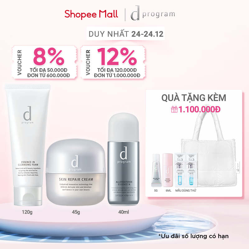 Bộ sản phẩm dprogram phục hồi da buổi sáng