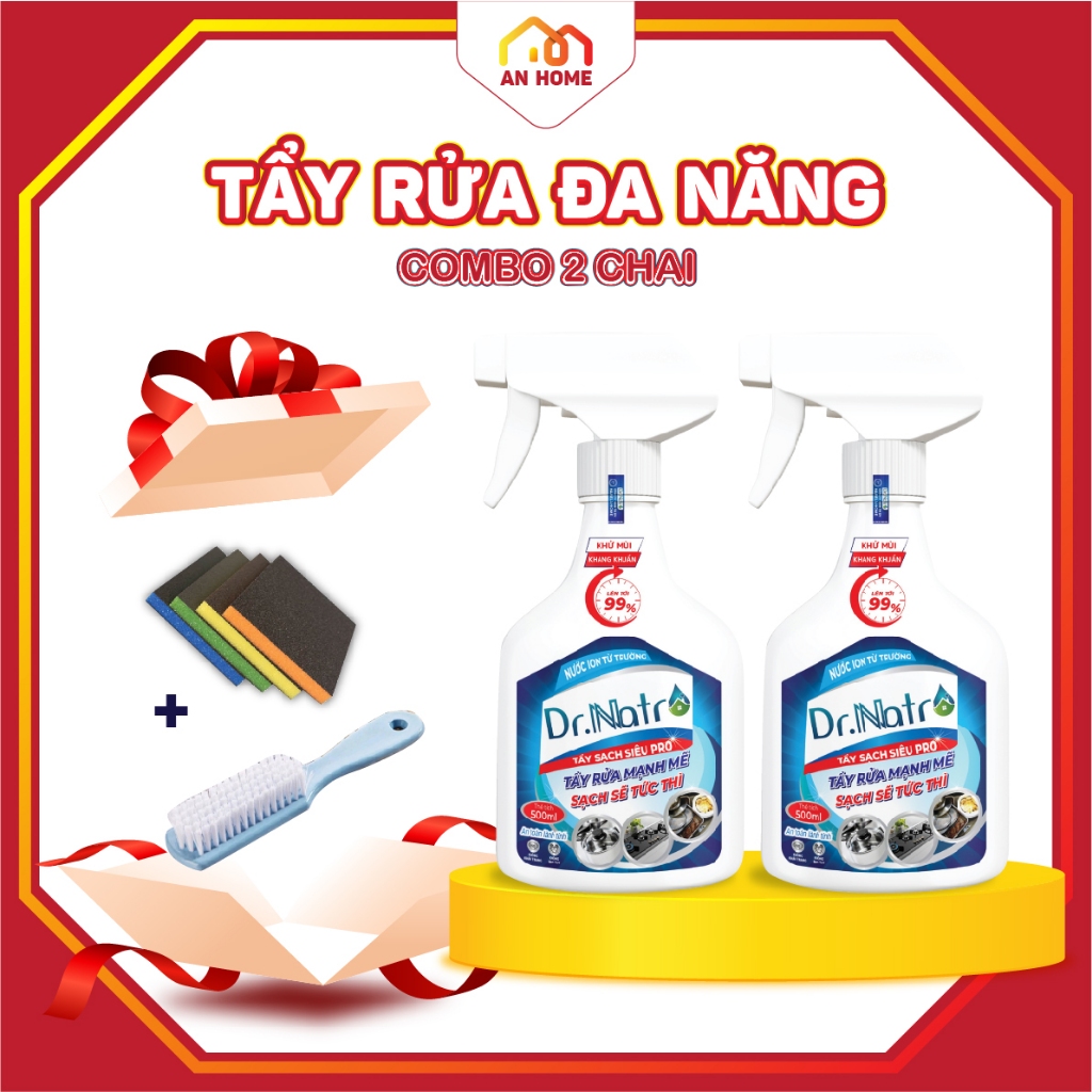 2 chai Tẩy đa năng dr natro đánh bay mọi vết bẩn sạch bong - AnHome