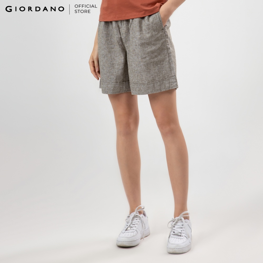 Quần Shorts Linen Nữ Giordano 05400233