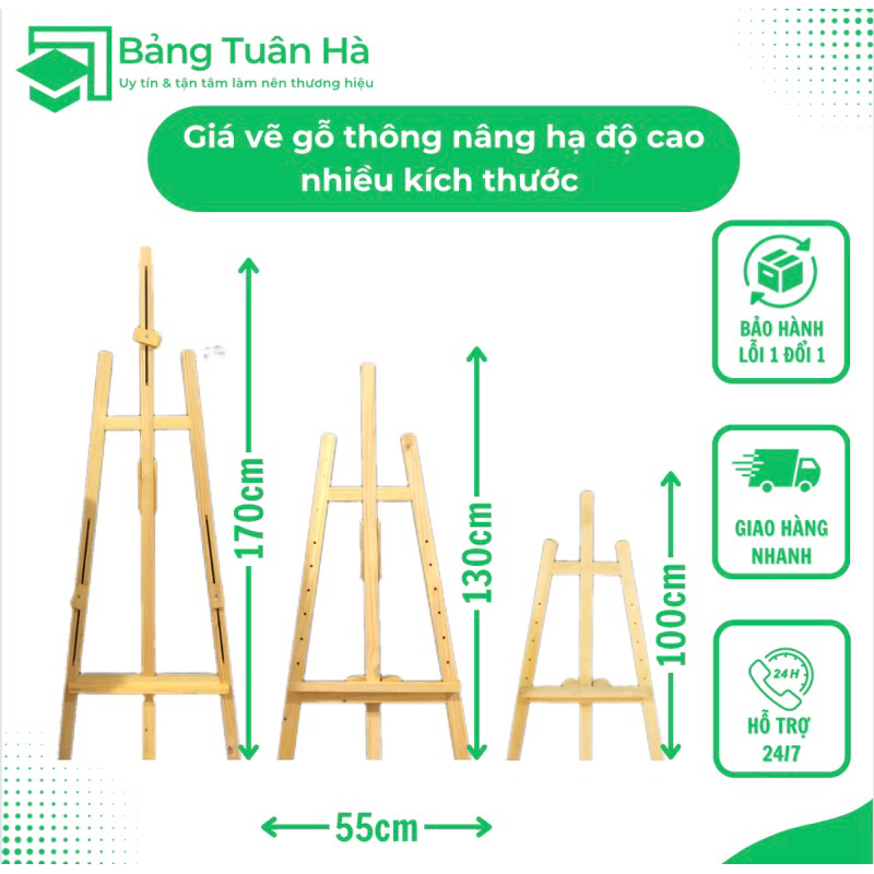 [SALE] Giá Gỗ Để Vẽ, Đặt Ảnh Cưới, Trang Trí, MENU, Trưng Bày, Triển Lãm,… - Gấp Gọn, Điều Chỉnh Độ Cao